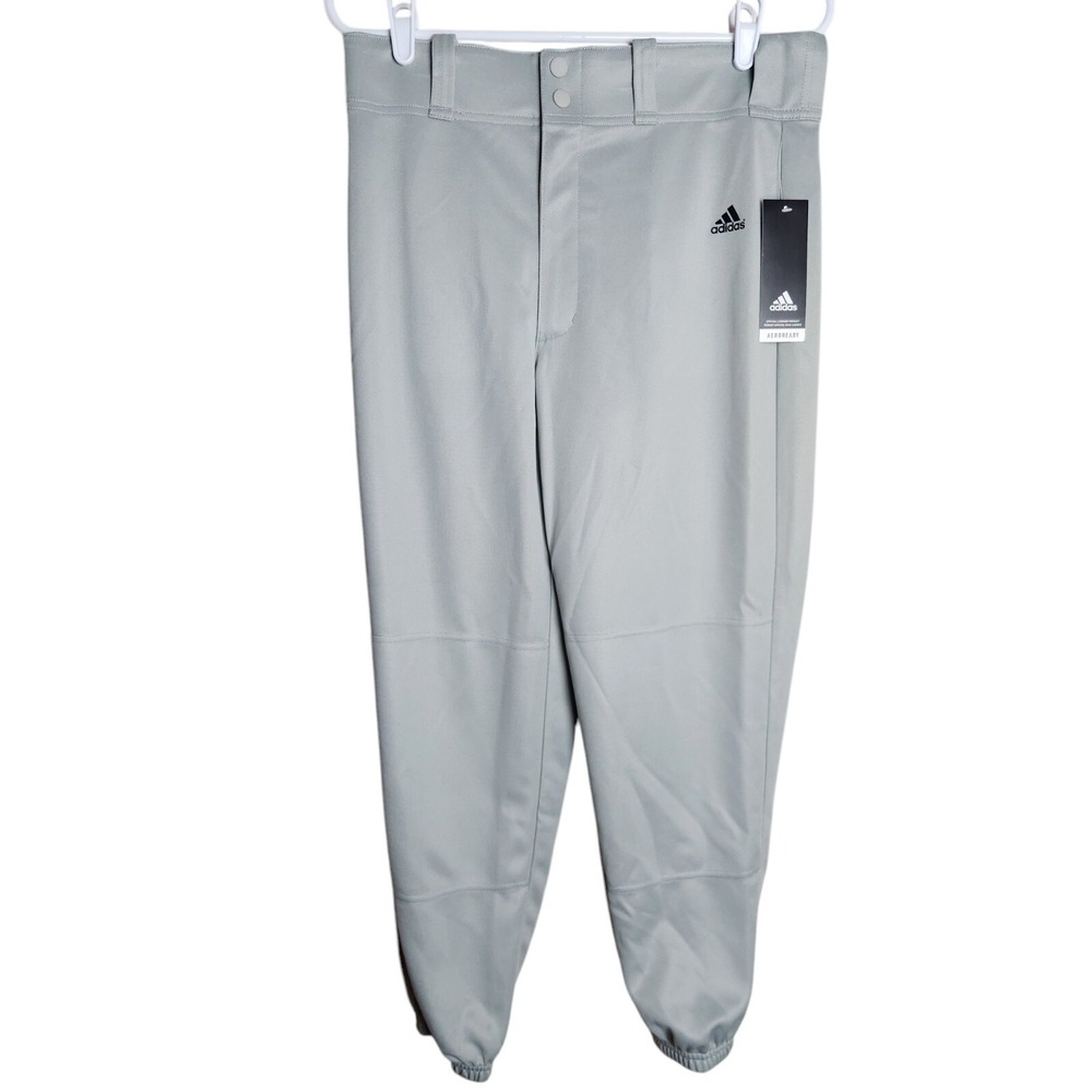 adidas NWT Boy Pants XL Gray Aeroready Water Absorbant Relax Fit Elastic Bottom